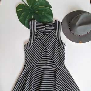 Strappy front stripe dress